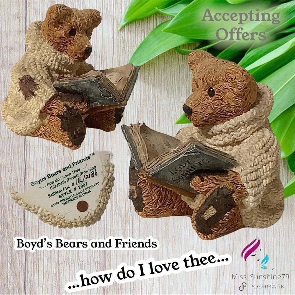 Boyd’s Bears and Friends -…how do I love thee… collectible bear 1993 style #2007